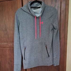 Under Armour Women’s Gray Crewneck Pullover with Pink Accents